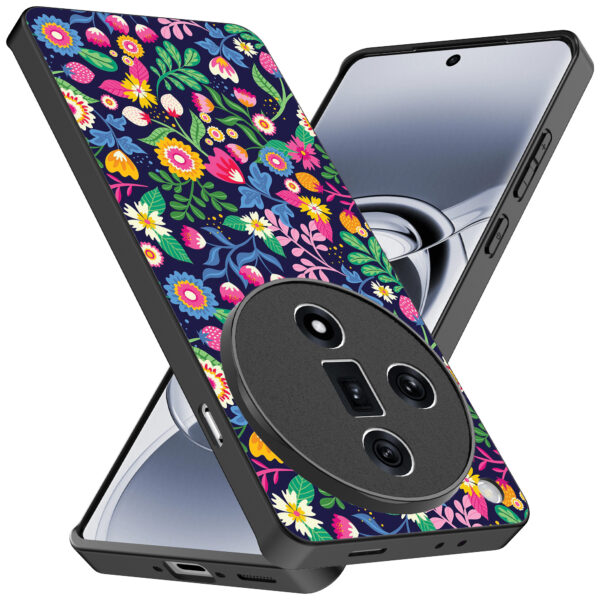 Oppo Find X7 Ultra telefoonhoesje met bloemen opdruk (2)