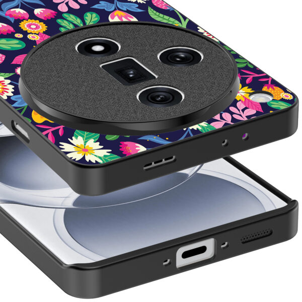 Oppo Find X7 Ultra telefoonhoesje met bloemen opdruk (4)