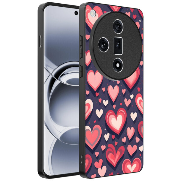 Oppo Find X7 Ultra telefoonhoesje met hartjes opdruk groot (1)