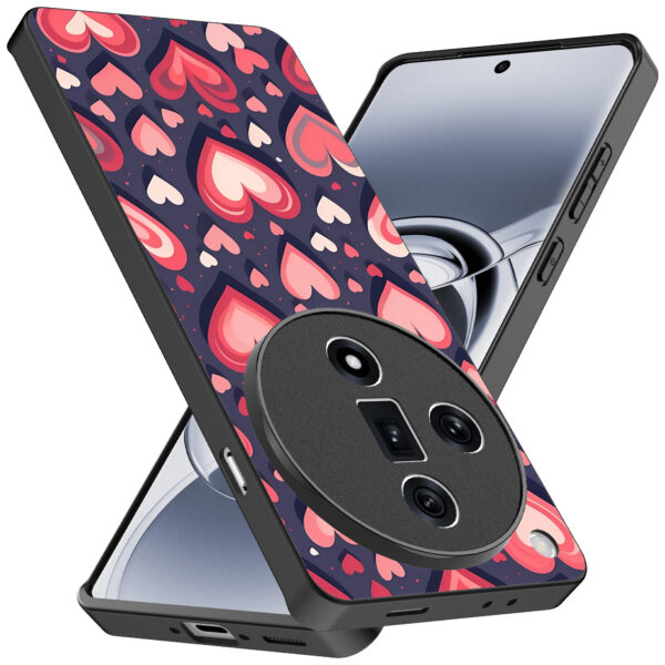 Oppo Find X7 Ultra telefoonhoesje met hartjes opdruk groot (2)