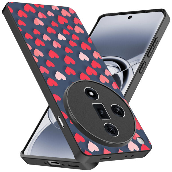 Oppo Find X7 Ultra telefoonhoesje met hartjes opdruk klein (2)