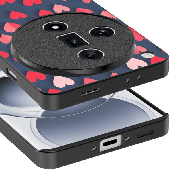 Oppo Find X7 Ultra telefoonhoesje met hartjes opdruk klein (4)