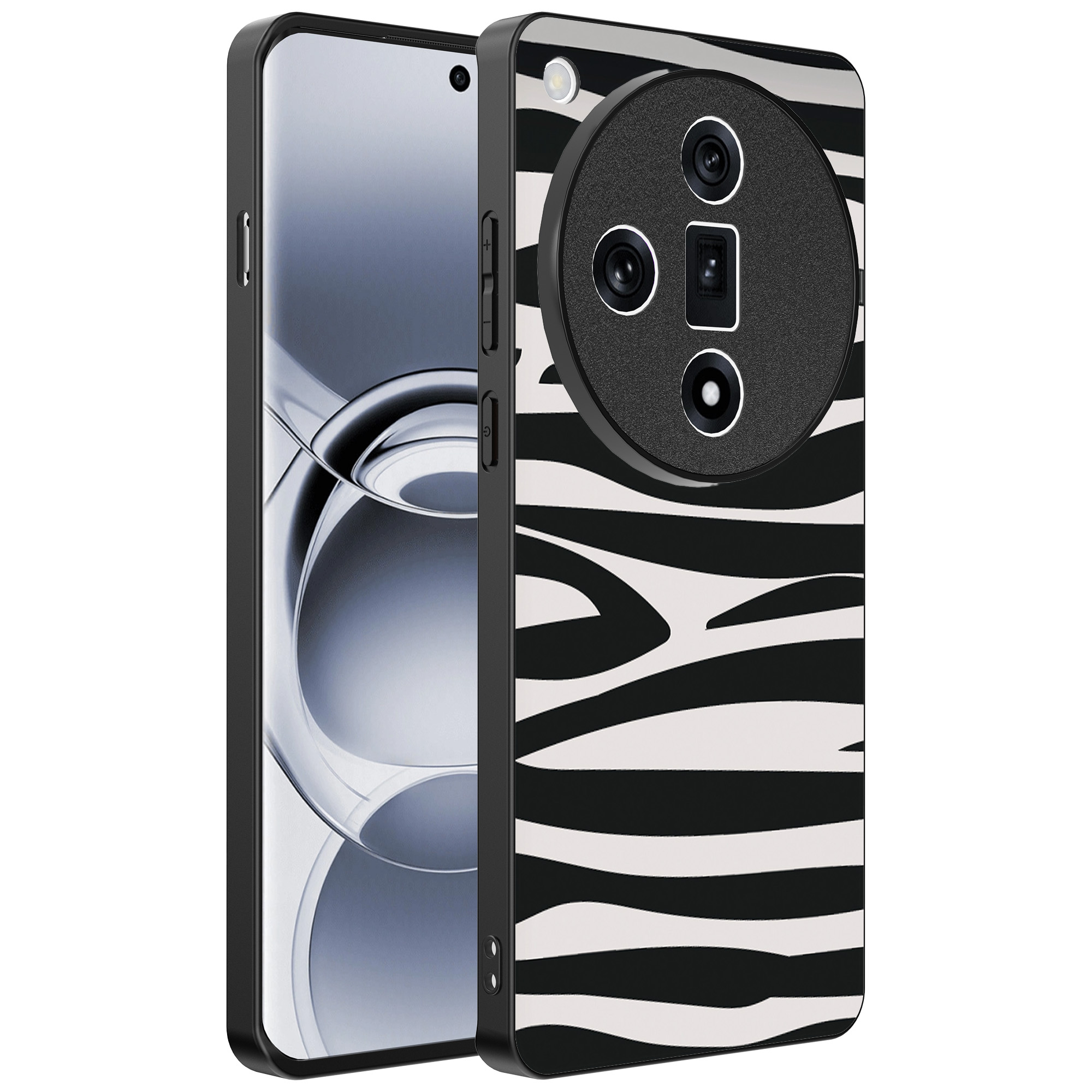 Oppo Find X7 Ultra telefoonhoesje met zebra opdruk (1)