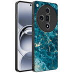 Oppo Find X7 telefoonhoesje met blauw marmer opdruk (1)