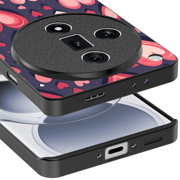 Oppo Find X7 telefoonhoesje met hartjes opdruk groot (4)
