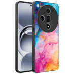 Oppo Find X7 telefoonhoesje met regenboog acryl marmer opdruk (1)