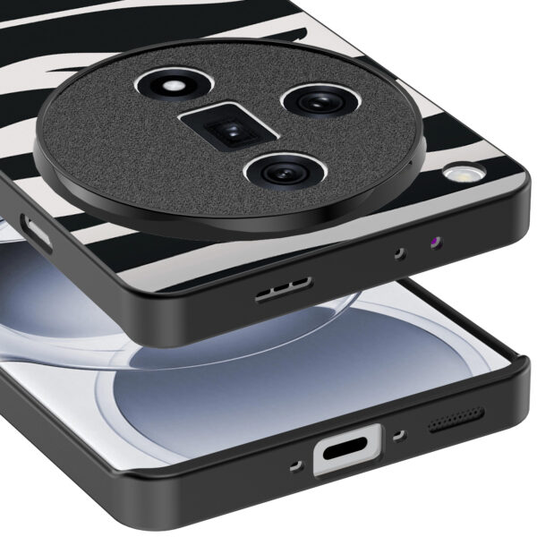Oppo Find X7 telefoonhoesje met zebra opdruk (4)