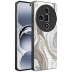 Oppo Find X7 telefoonhoesje met zilver marmer opdruk (1)
