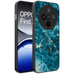 Oppo Find X8 Pro telefoonhoesje met blauw marmer opdruk (1)