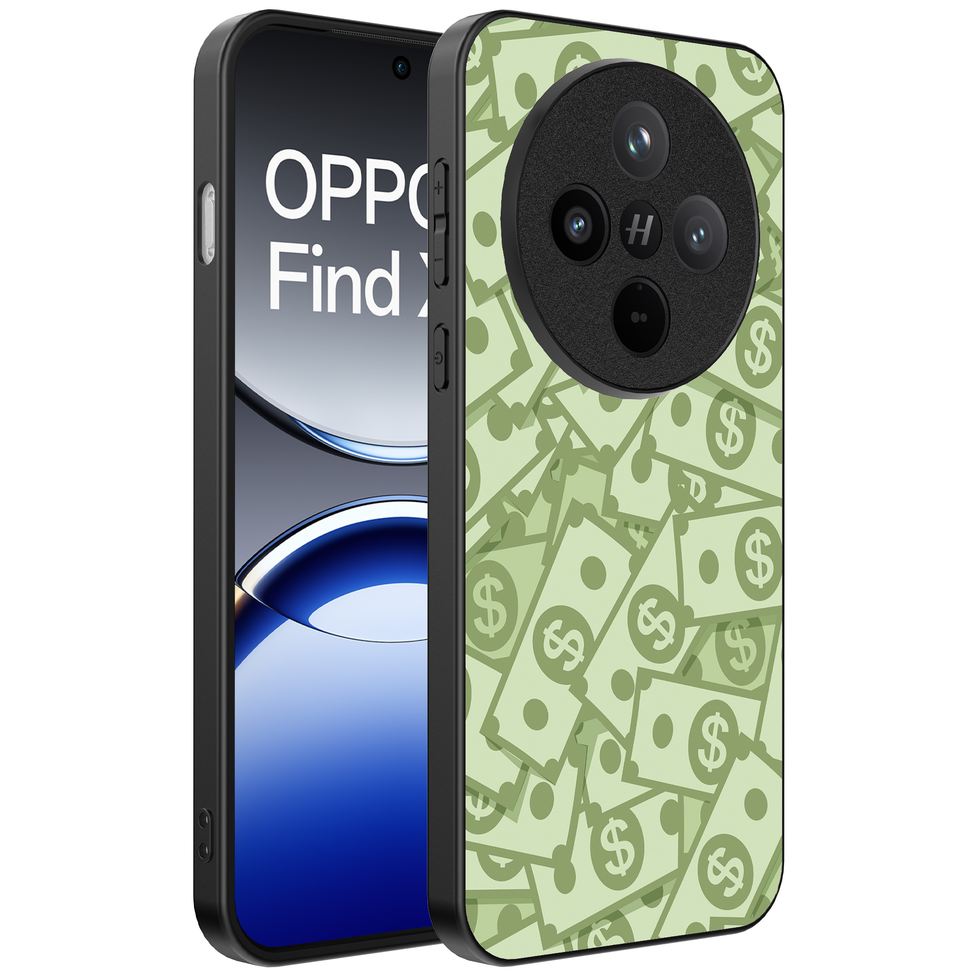 Oppo Find X8 Pro telefoonhoesje met geld opdruk (1)