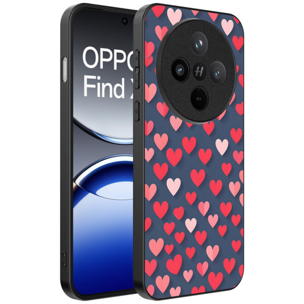Oppo Find X8 Pro telefoonhoesje met hartjes opdruk klein (1)