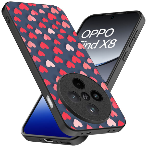 Oppo Find X8 Pro telefoonhoesje met hartjes opdruk klein (2)