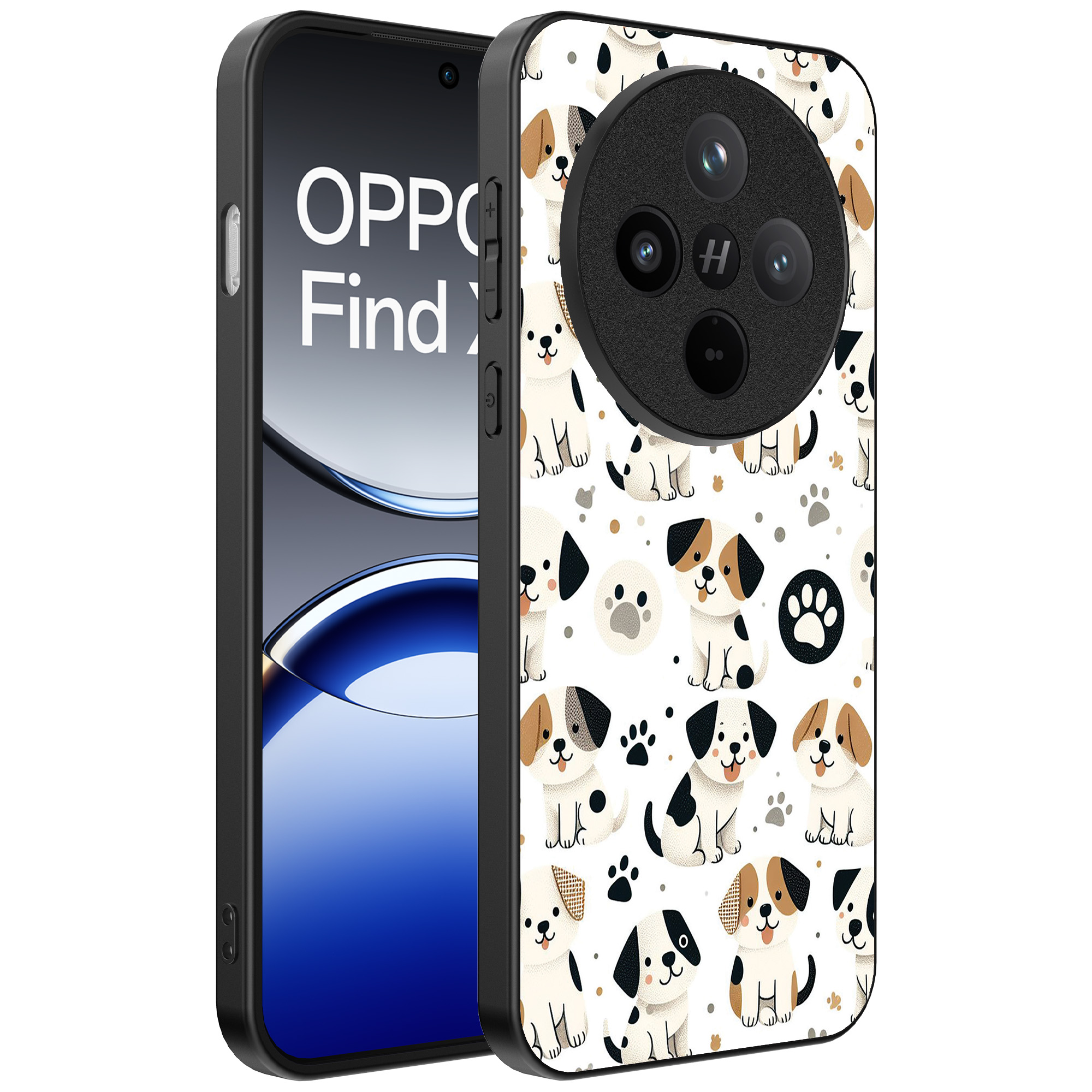 Oppo Find X8 Pro telefoonhoesje met honden opdruk (1)