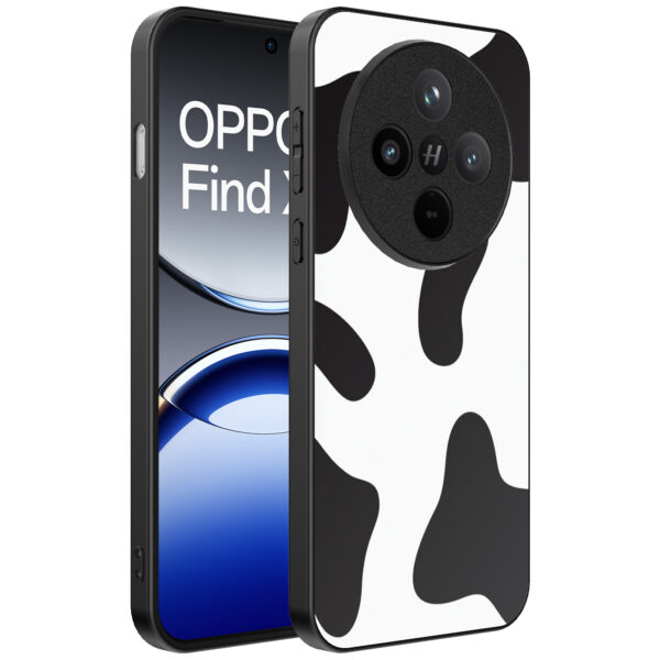 Oppo Find X8 Pro telefoonhoesje met koeienvlekken opdruk (1)