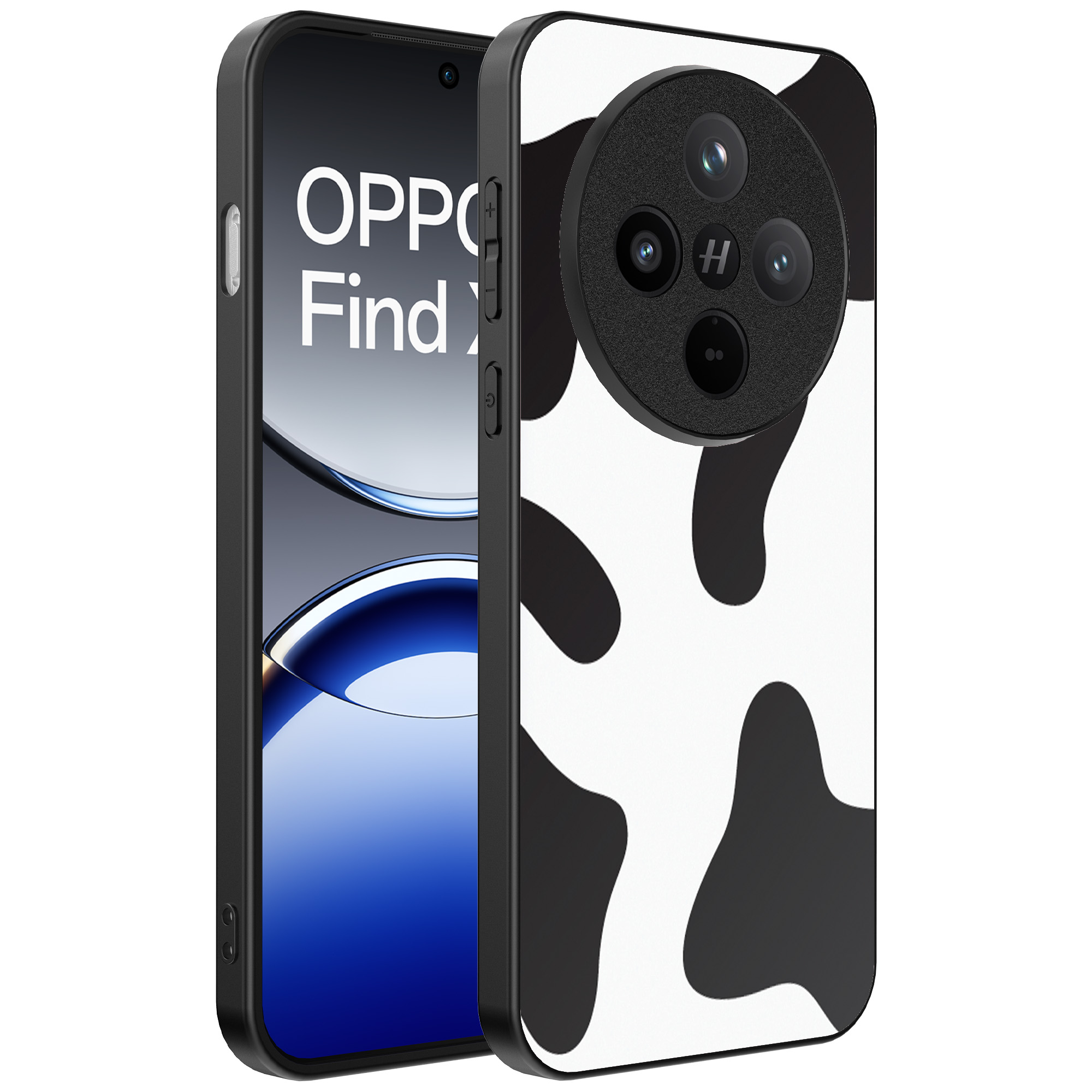 Oppo Find X8 Pro telefoonhoesje met koeienvlekken opdruk (1)