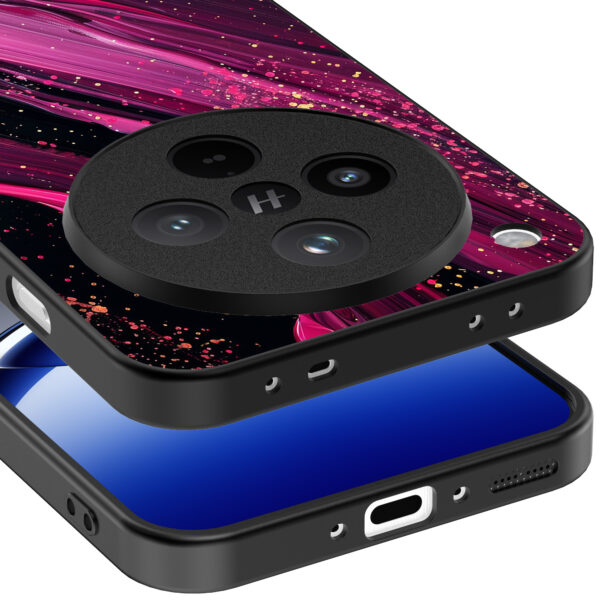 Oppo Find X8 Pro telefoonhoesje met paars roze marmer opdruk (4)