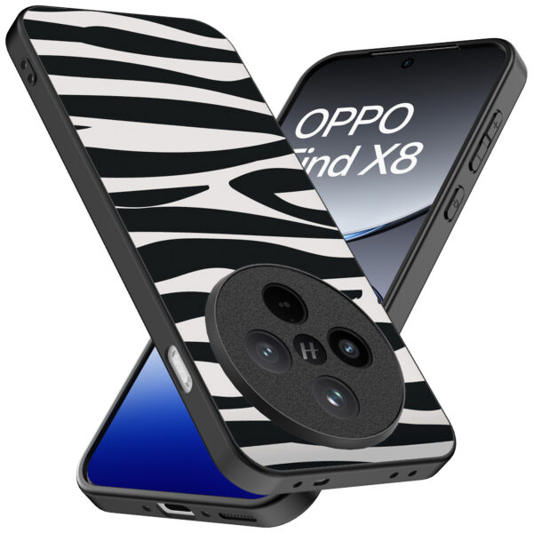 Oppo Find X8 Pro telefoonhoesje met zebra opdruk (2)