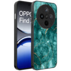 Oppo Find X8 telefoonhoesje met groen marmer opdruk (1)