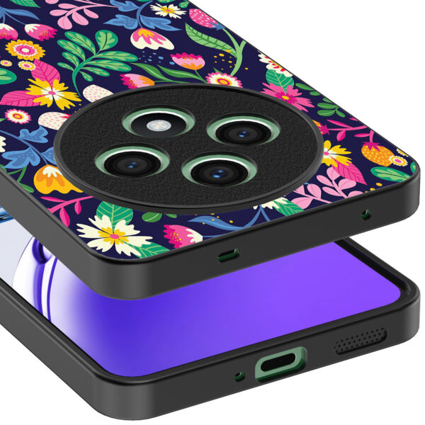 Oppo Reno 12 F telefoonhoesje met bloemen opdruk (4)