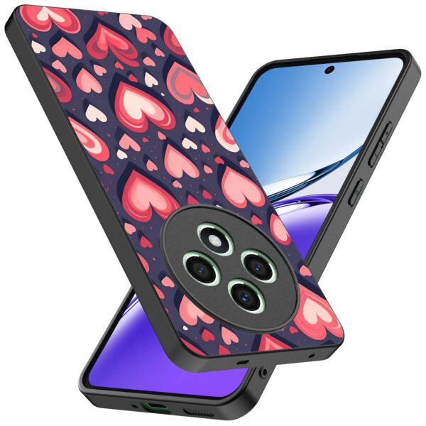 Oppo Reno 12 F telefoonhoesje met hartjes opdruk groot opdruk (2)