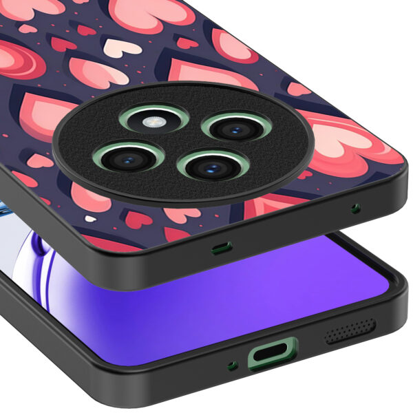 Oppo Reno 12 F telefoonhoesje met hartjes opdruk groot opdruk (4)
