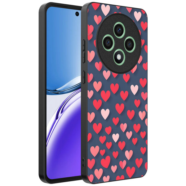 Oppo Reno 12 F telefoonhoesje met hartjes opdruk klein opdruk (1)
