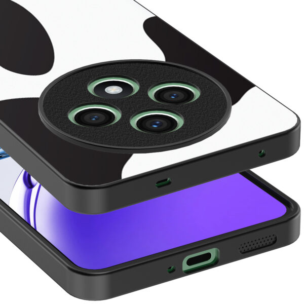 Oppo Reno 12 F telefoonhoesje met koeienvlekken opdruk (4)