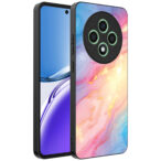 Oppo Reno 12 F telefoonhoesje met regenboog glitter marmer opdruk (1)