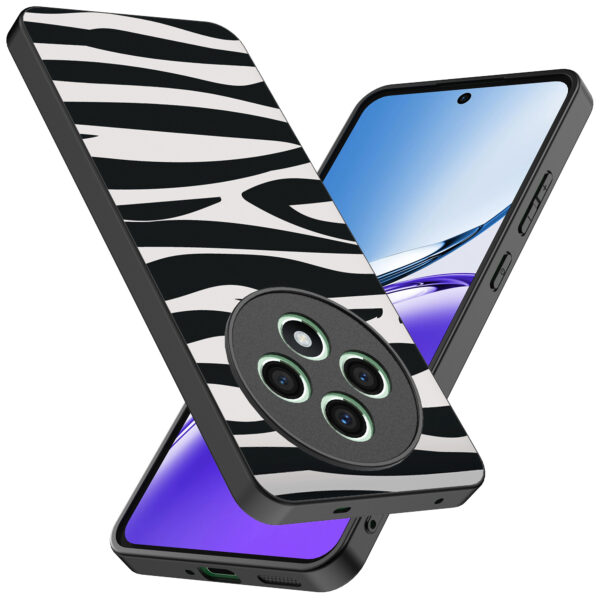 Oppo Reno 12 F telefoonhoesje met zebra opdruk (2)
