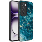 Oppo Reno 12 Pro telefoonhoesje met blauw marmer opdruk (1)