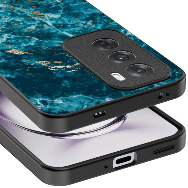 Oppo Reno 12 Pro telefoonhoesje met blauw marmer opdruk (4)