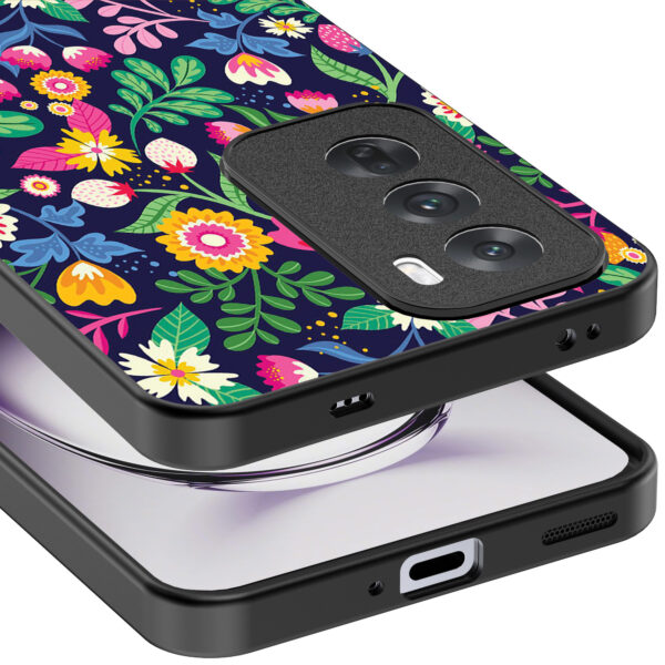 Oppo Reno 12 Pro telefoonhoesje met bloemen opdruk (4)