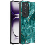 Oppo Reno 12 Pro telefoonhoesje met groen marmer opdruk (1)