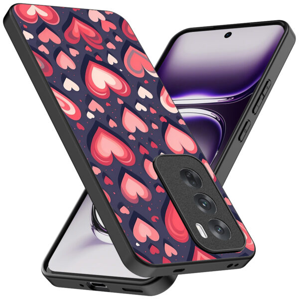 Oppo Reno 12 Pro telefoonhoesje met hartjes opdruk groot (2)