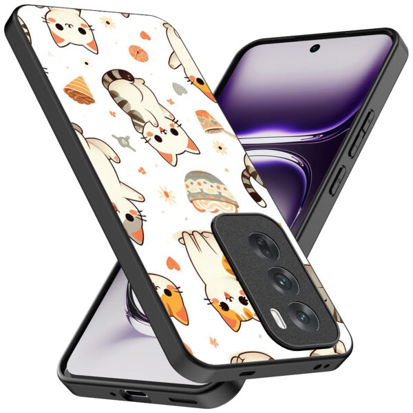 Oppo Reno 12 Pro telefoonhoesje met katten opdruk (2)