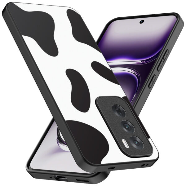 Oppo Reno 12 Pro telefoonhoesje met koeienvlekken opdruk (2)