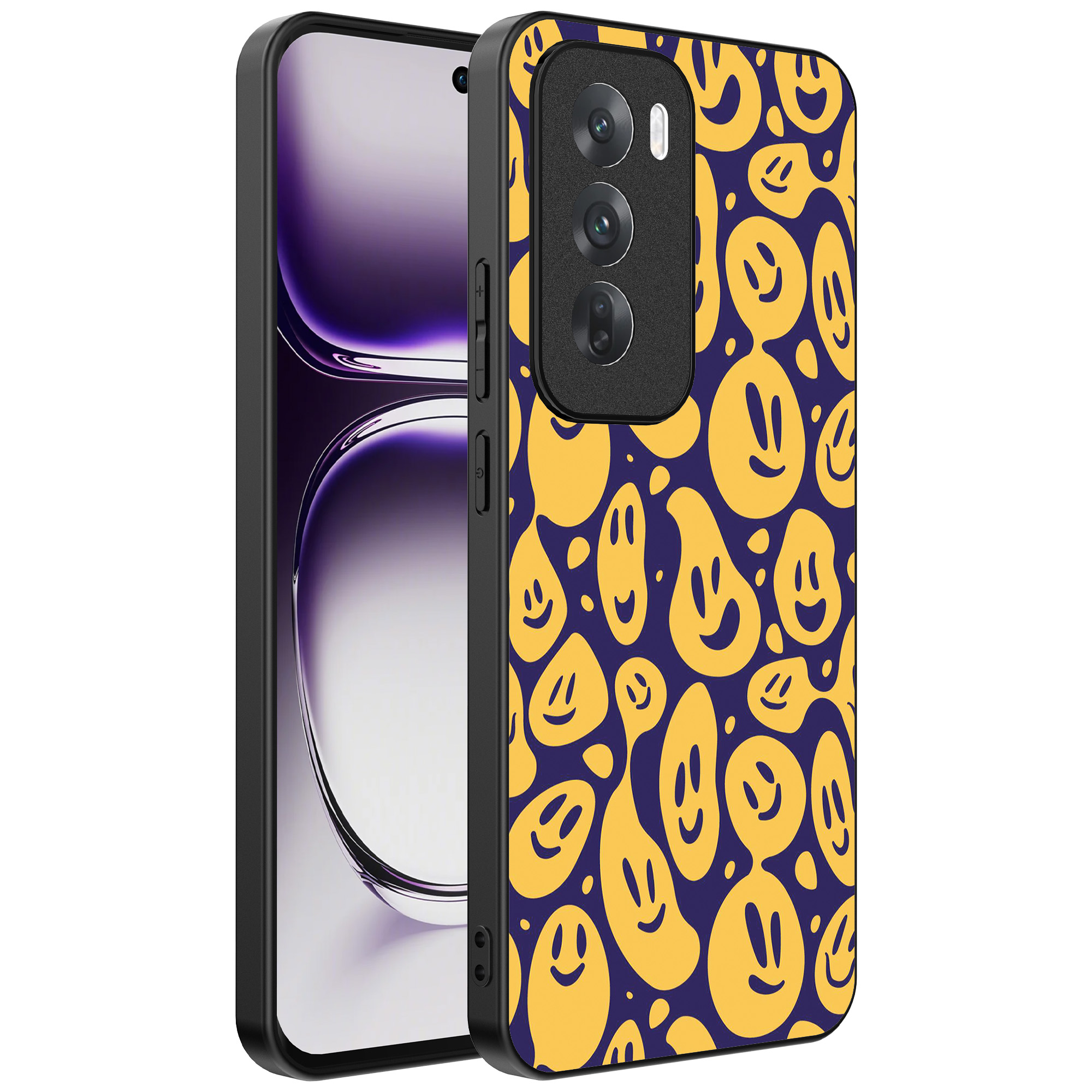 Oppo Reno 12 Pro telefoonhoesje met smiley opdruk (1)