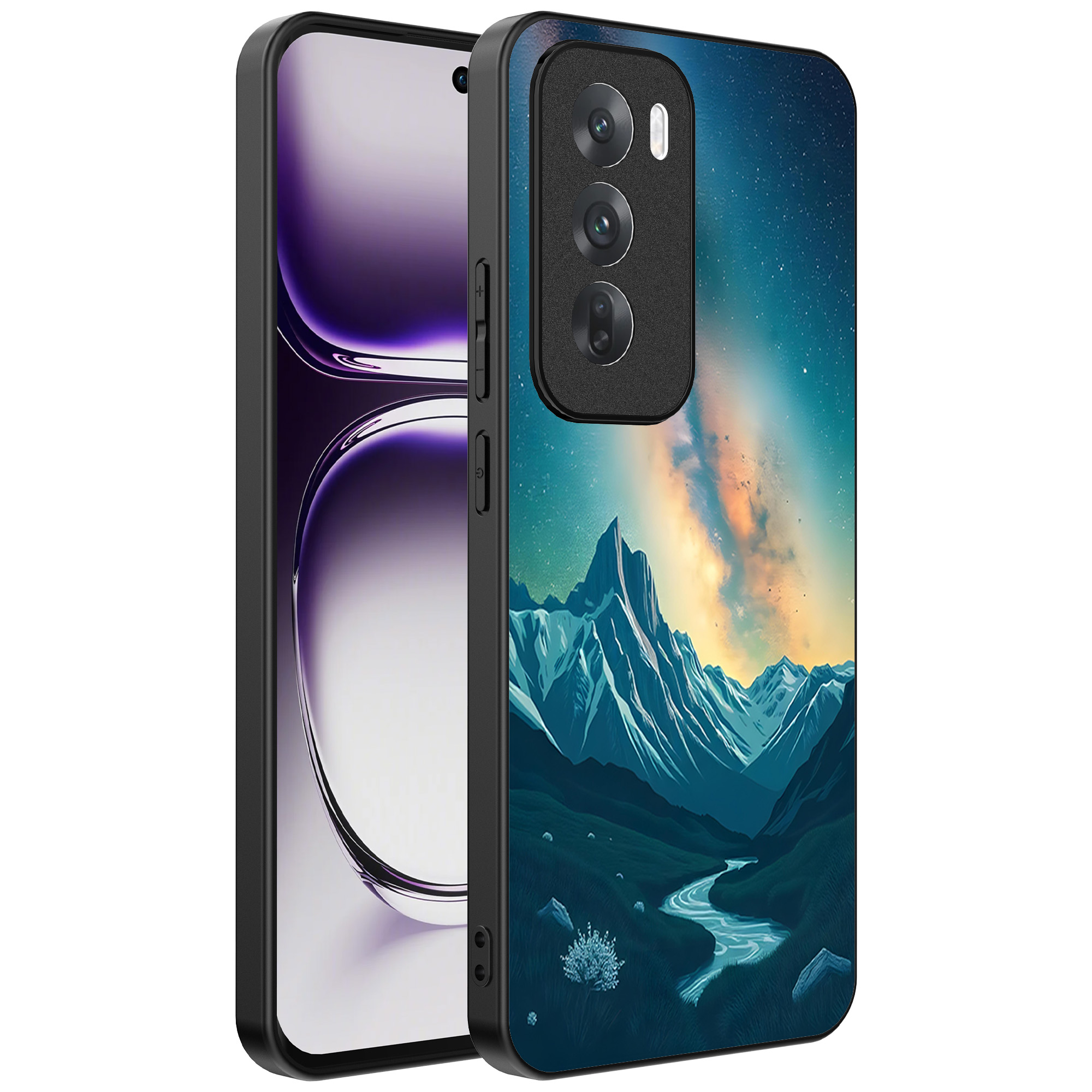 Oppo Reno 12 Pro telefoonhoesje met sterrenhemel opdruk (1)