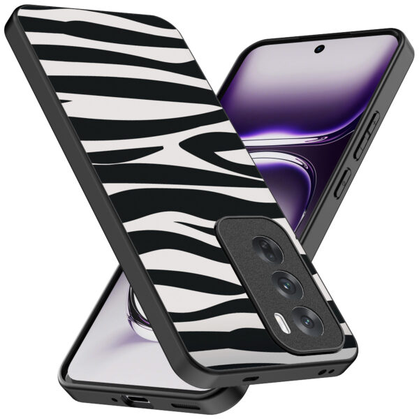 Oppo Reno 12 Pro telefoonhoesje met zebra opdruk (2)