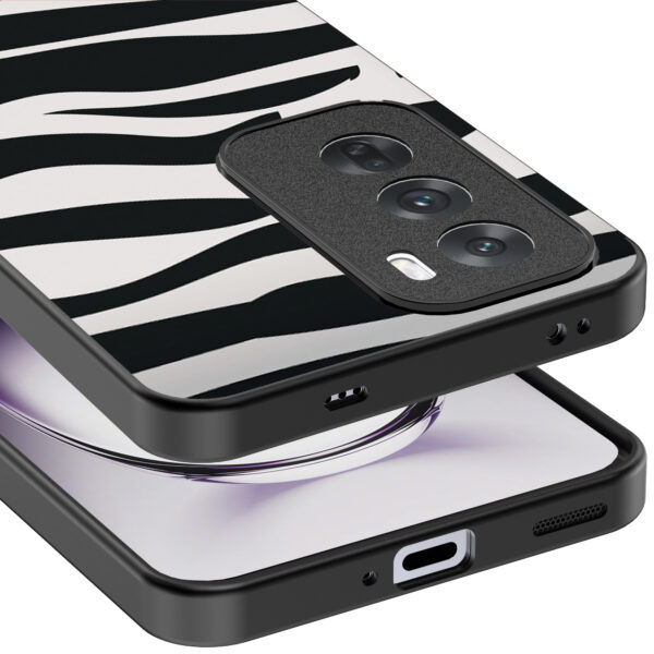 Oppo Reno 12 Pro telefoonhoesje met zebra opdruk (4)