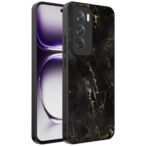 Oppo Reno 12 Pro telefoonhoesje met zwart marmer opdruk (1)
