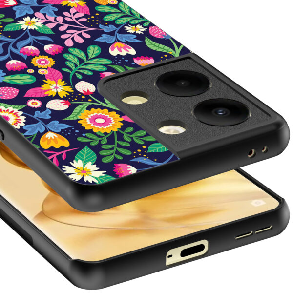 Oppo Reno 9 Pro Plus telefoonhoesje met bloemen opdruk (4)