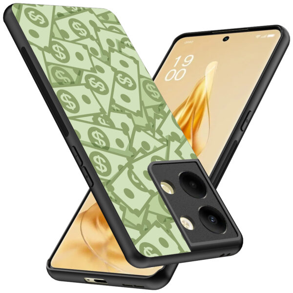 Oppo Reno 9 Pro Plus telefoonhoesje met geld opdruk (2)