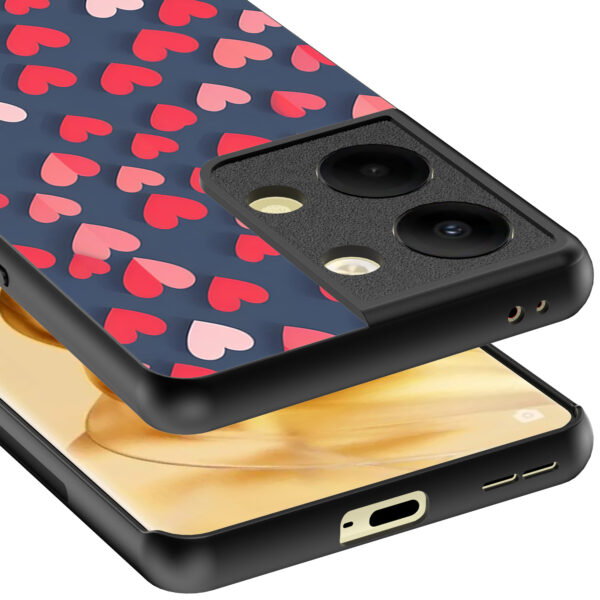 Oppo Reno 9 Pro Plus telefoonhoesje met hartjes opdruk klein(4)