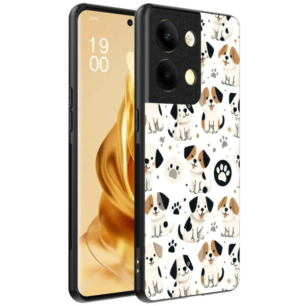 Oppo Reno 9 Pro Plus telefoonhoesje met honden opdruk (1)