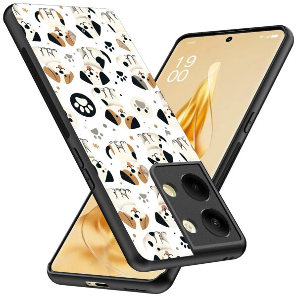 Oppo Reno 9 Pro Plus telefoonhoesje met honden opdruk (2)