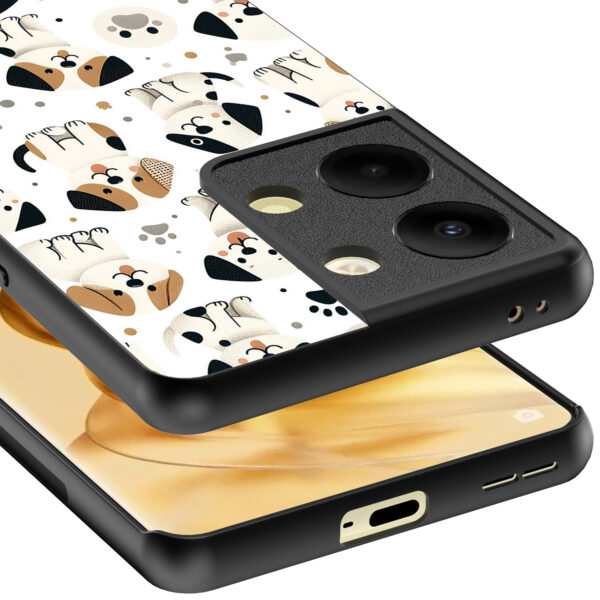 Oppo Reno 9 Pro Plus telefoonhoesje met honden opdruk (4)