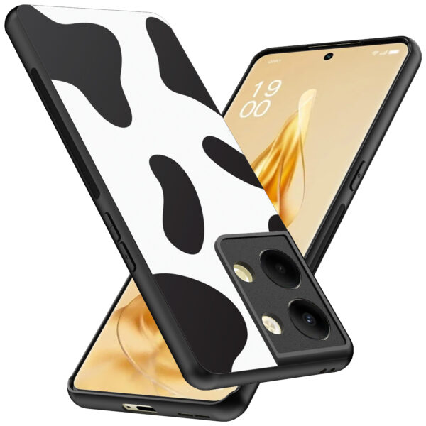 Oppo Reno 9 Pro Plus telefoonhoesje met koeienvlekken opdruk (2)