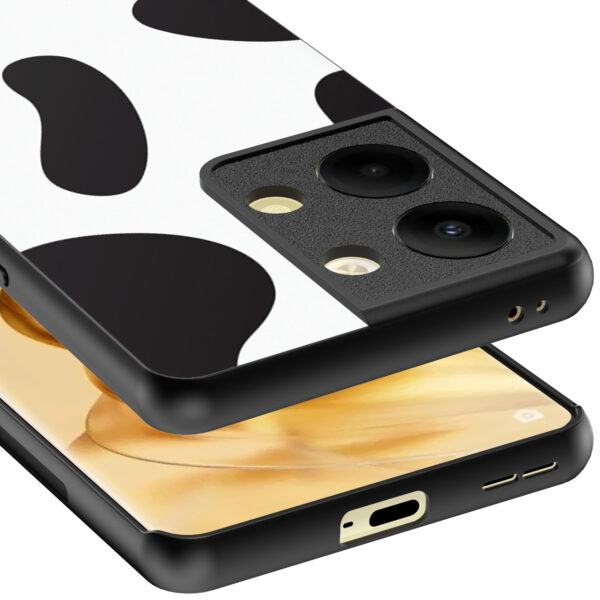 Oppo Reno 9 Pro Plus telefoonhoesje met koeienvlekken opdruk (4)