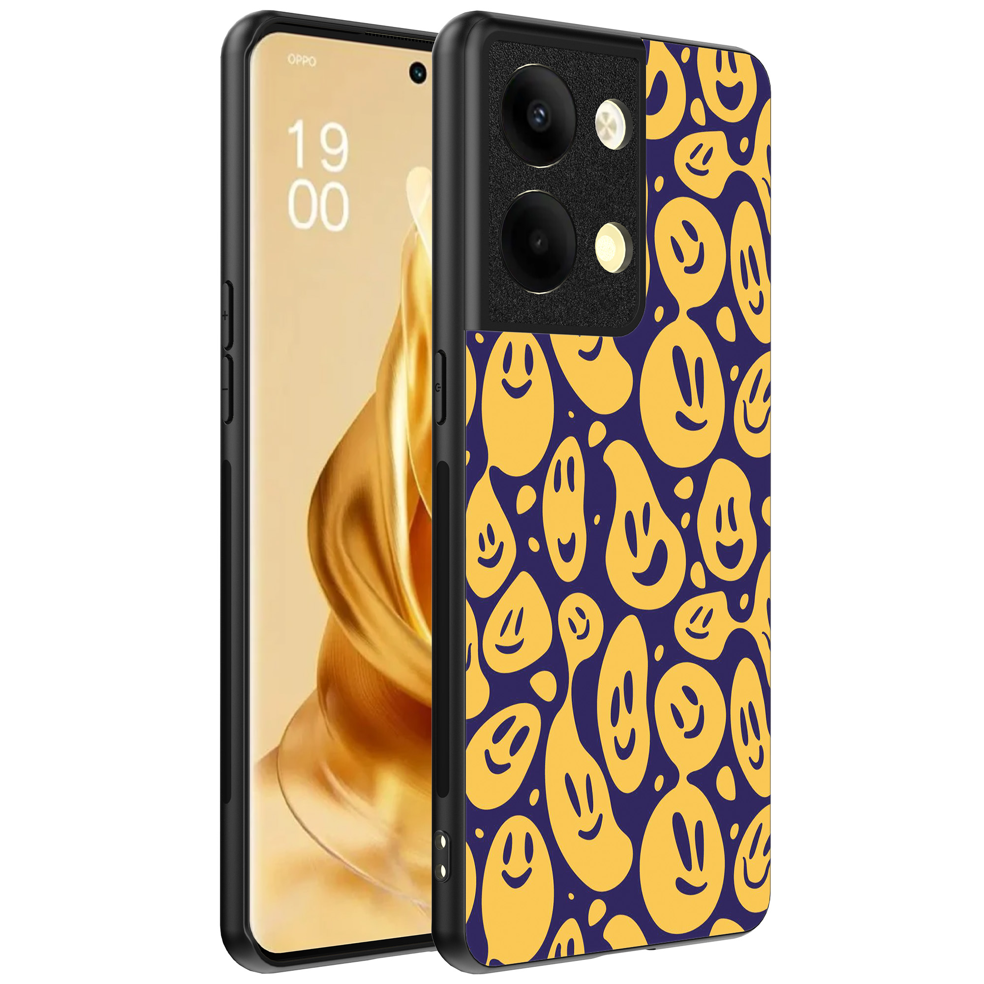 Oppo Reno 9 Pro Plus telefoonhoesje met smiley opdruk (1)